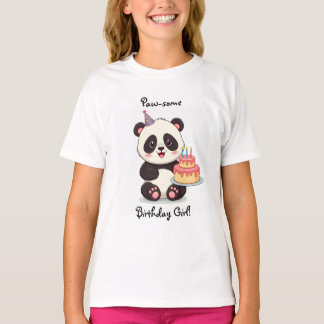Panda-Geburtstagsgirl-Shirt T-Shirt