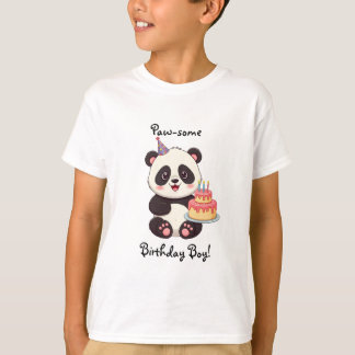 Panda Geburtstagsjungen-Shirt T-Shirt