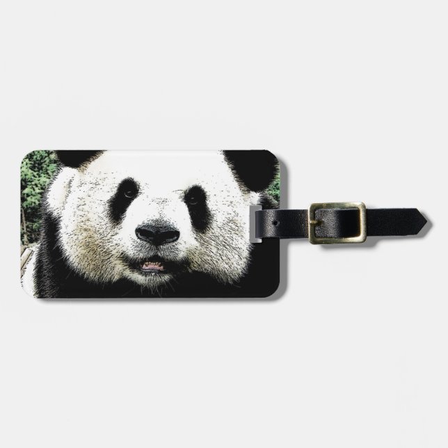 Panda Gepäckanhänger (Vorderseite horizontal)