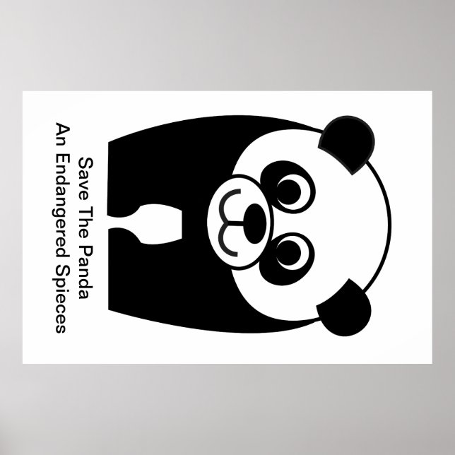 Panda gerettet - eine gefährdete Art Poster (Vorne)