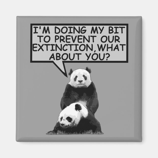 Panda gerettet magnet (Vorne)