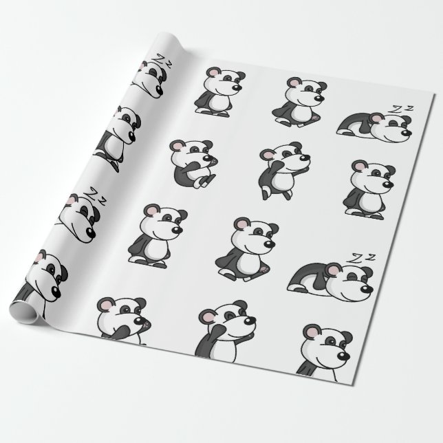 Panda Geschenkpapier (Ungerollt)