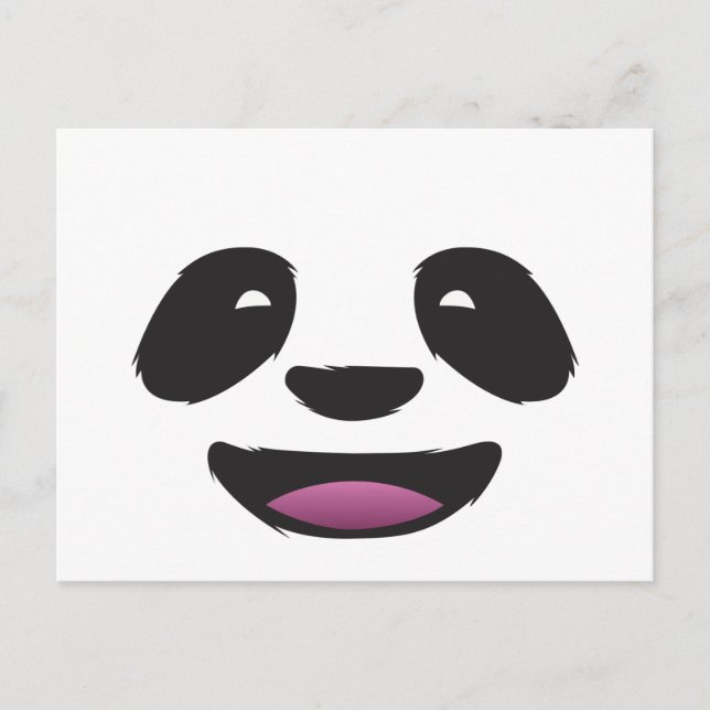 Panda-Gesicht Postkarte (Vorderseite)