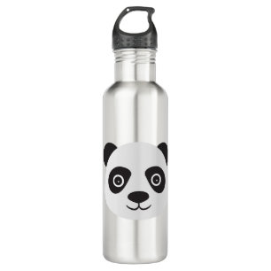 Panda Gesicht Schwarz-Weiß-Bär Edelstahlflasche