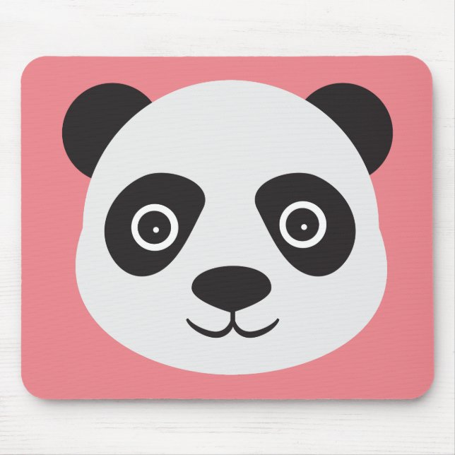 Panda Gesicht Schwarz-Weiß-Bär Mousepad (Vorne)