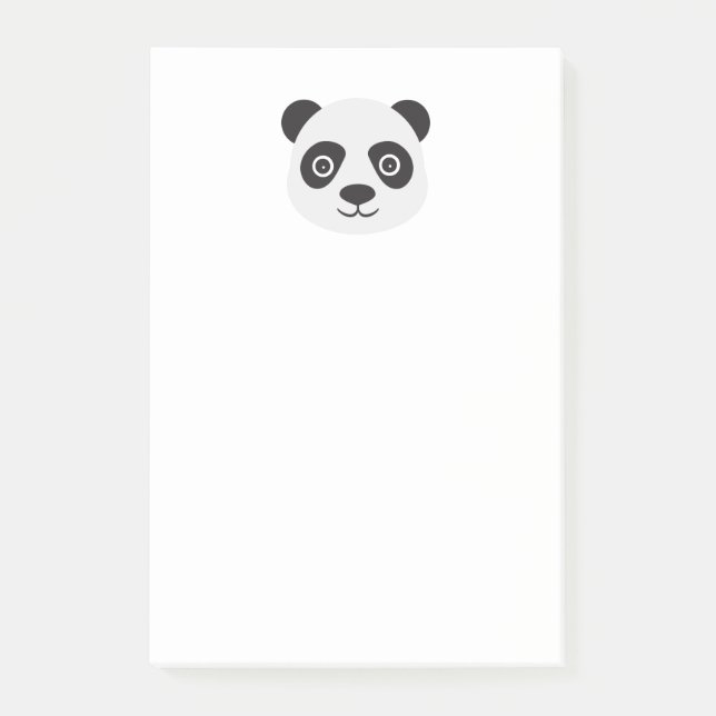 Panda Gesicht Schwarz-Weiß-Bär Post-it Klebezettel (Vorderseite)