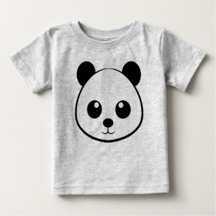 Panda-Gesicht Zeichnend Baby T-shirt