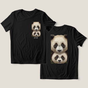 Panda-Gesichter Eltern und Kind Tri-Blend Shirt