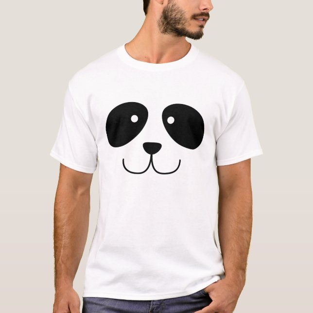 Panda-Gesichts-Shirt T-Shirt (Vorderseite)