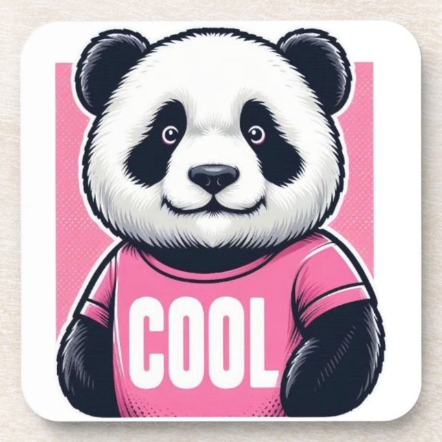 Panda Getränkeuntersetzer (Vorderseite)