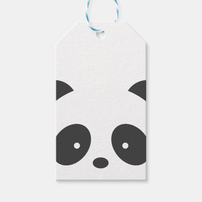 Panda Gift Tags Geschenkanhänger (Vorderseite)