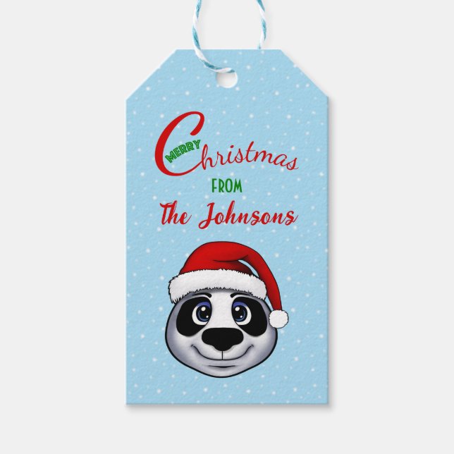 Panda Gift Tags Geschenkanhänger (Vorderseite)