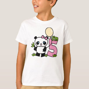 Panda Girl 5. Geburtstag T-Shirt