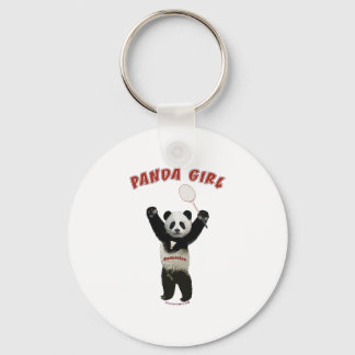 Panda Girl Badminton Schlüsselanhänger