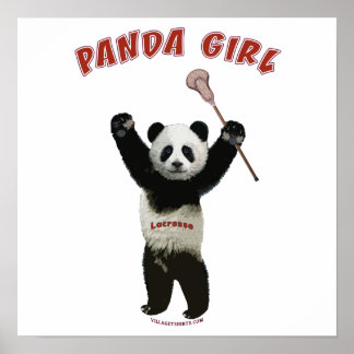 Panda Girl Lacrosse Poster