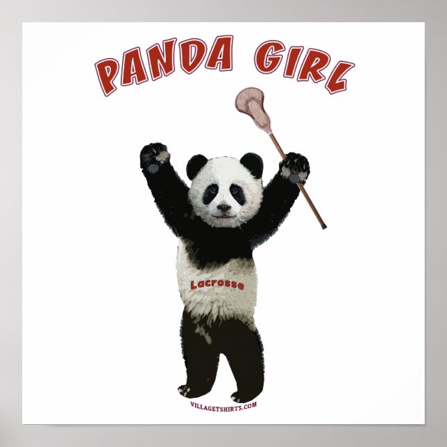 Panda Girl Lacrosse Poster (Vorne)