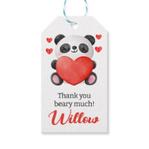 Panda Girl with Hearts Valentine