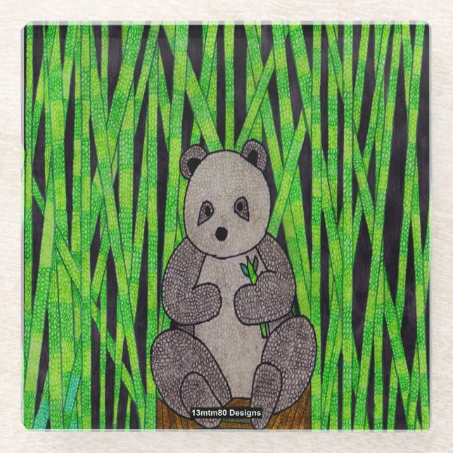 Panda - Glasuntersetzer (Vorderseite)