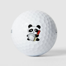 Panda Golfer Golfball