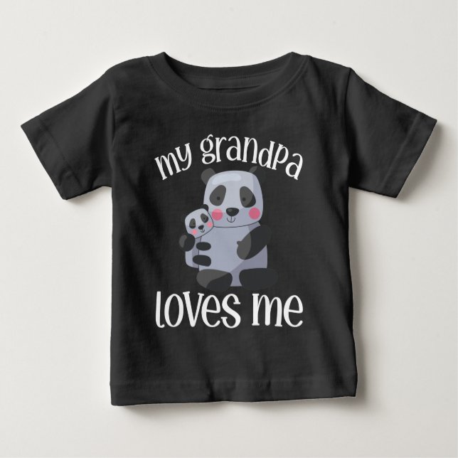 Panda 🐼 Grandchild Gift von Opa Baby T-shirt (Vorderseite)