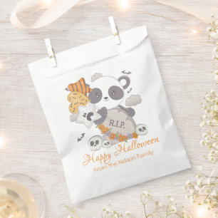 Panda Grave Rip Fledermäuse Happy Halloween Geschenktütchen