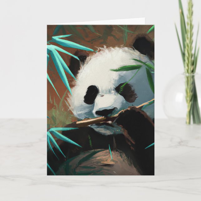 Panda Greeting Card Feiertagskarte (Vorderseite)