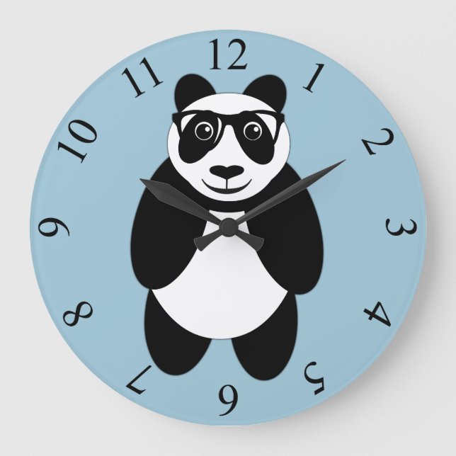 Panda Große Wanduhr (Vorderseite)