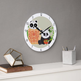 Panda Große Wanduhr