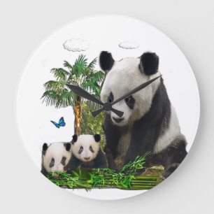 Panda Große Wanduhr