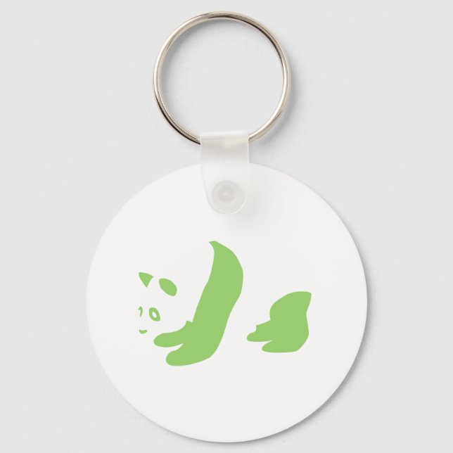 Panda (grün) schlüsselanhänger (Vorderseite)