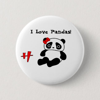 Panda, h, i-Liebe-Pandas! - Besonders angefertigt Button