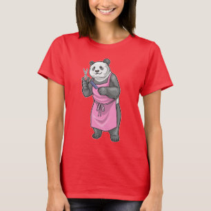 Panda Hairdresser Schere Comb T-Shirt