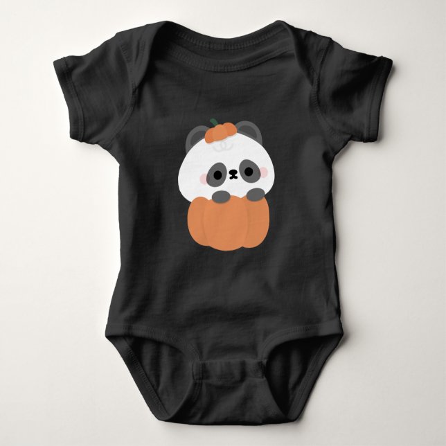 Panda Halloween Baby Strampler (Vorderseite)
