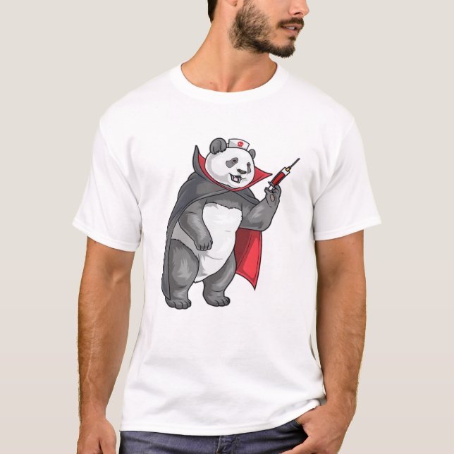 Panda Halloween Vampire Nurse Oversized T-Shirt (Vorderseite)