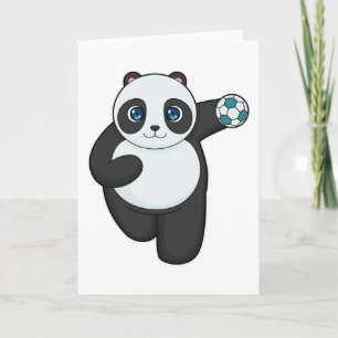 Panda Handball Spieler Handball Karte