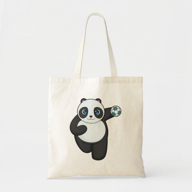 Panda Handball Spieler Handball Tragetasche (Vorne)