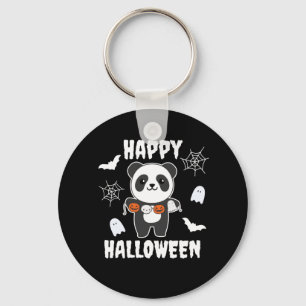 Panda Happy Halloween Pumpkin Bat Kostüm Schlüsselanhänger