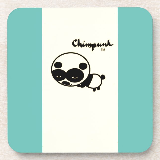 Panda Hard Plastic Untersetzer (Vorderseite)