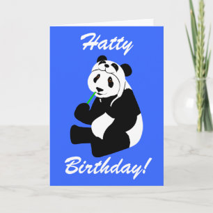 Panda Hat (Geburtstag) Karte