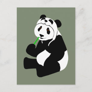 Panda Hat Postkarte