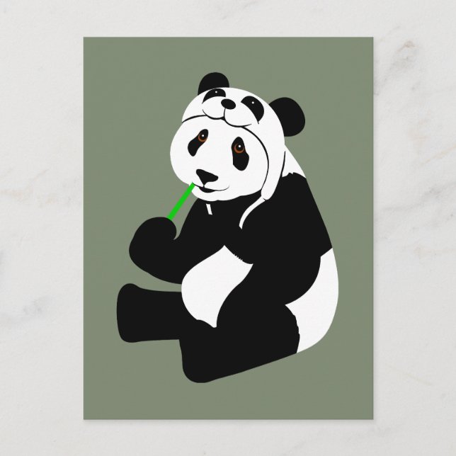 Panda Hat Postkarte (Vorderseite)