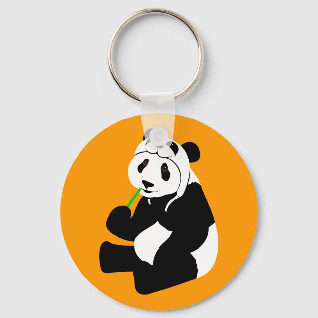Panda Hat Schlüsselanhänger (Vorderseite)