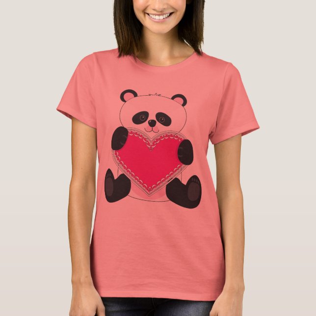 Panda Heart T-Shirt (Vorderseite)
