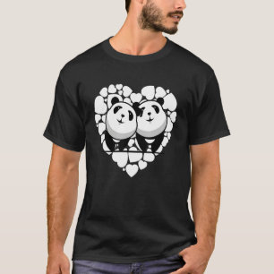 Panda Heart Zoo Animal Bear Animal Animal 2 T-Shirt
