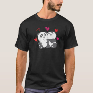 Panda Heart Zoo Animal Bear Animal Animal Animal T-Shirt