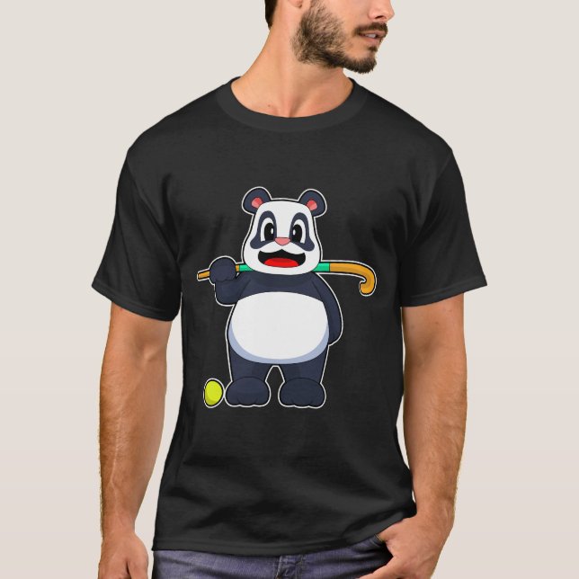 Panda Hockey-Hockey-Stadion T-Shirt (Vorderseite)