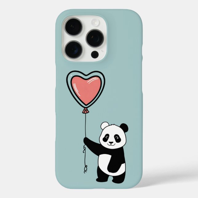 Panda Holding Heart Balloon - Sweet Case-Mate iPhone Hülle (Rückseite)