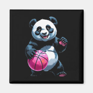 Panda Hoops - Niedlicher Basketball Player Sticker Magnet