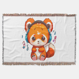 Panda hört Kpop-Musik Decke