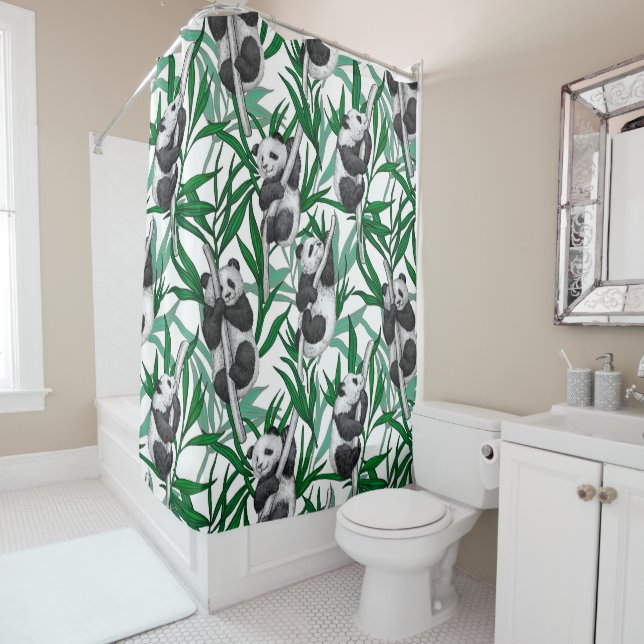 Panda-Hubs Duschvorhang (Beispiel)